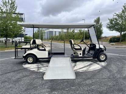 Cushman wheelchair accessible ATV  hire from Dial a Digger in Hampshire