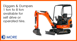 Digger hire and plant machinery hire from Dial a Digger